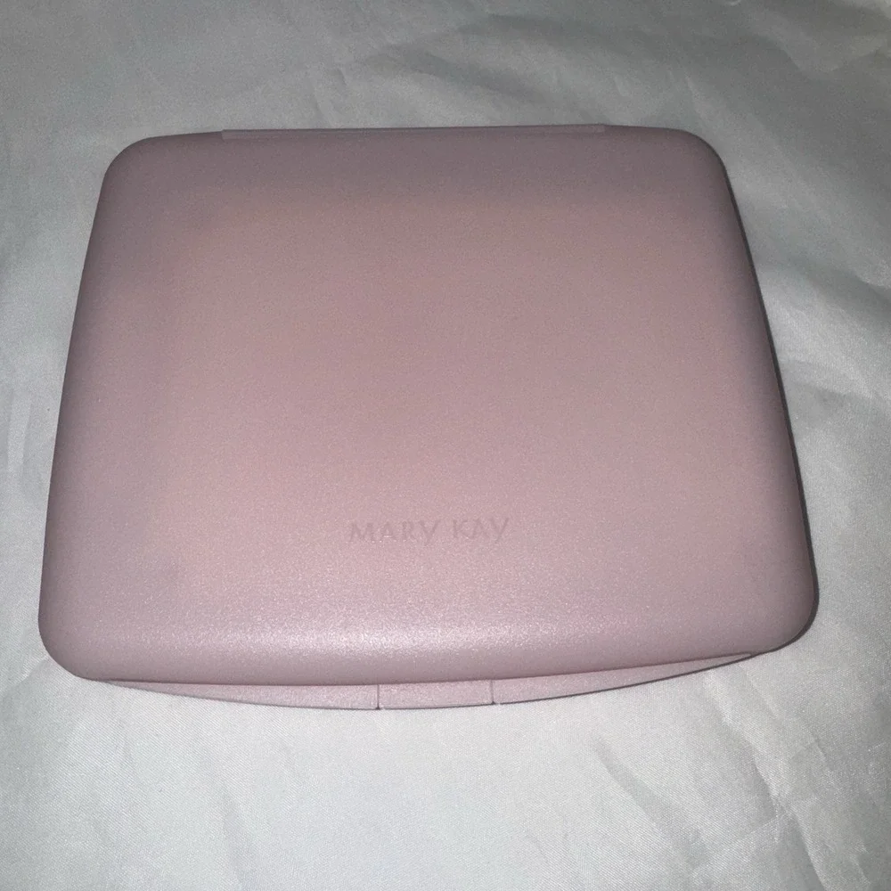 Vintage Mary Kay Stand‎ Up Travel Make-up Mirror in Pink Hard Plastic Case NOS